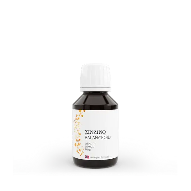 BalanceOil+ Orange Lemon Mint, 100 ml official Zinzino product packaging